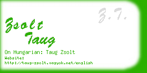zsolt taug business card